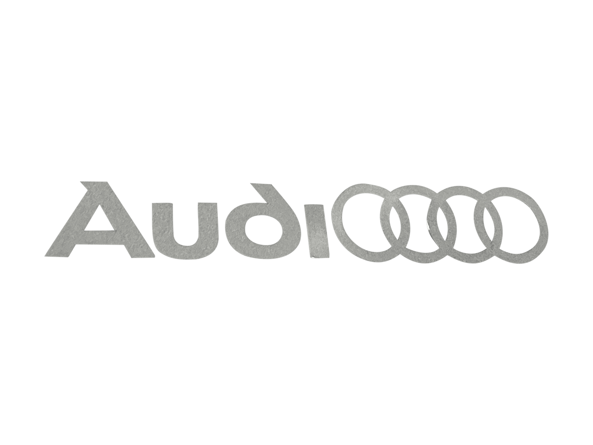 2 stk. Audi Logo Bremsekaliber Klistermærker Hvid 63 × 9mm