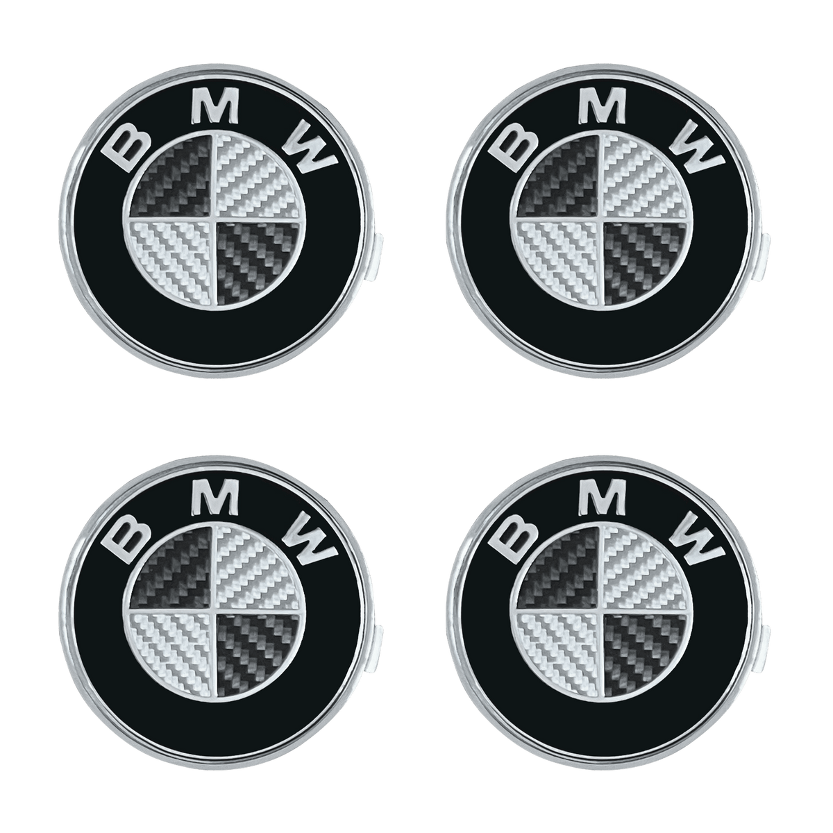 4 stk. BMW Center Caps i ekte karbonfiber 68mm
