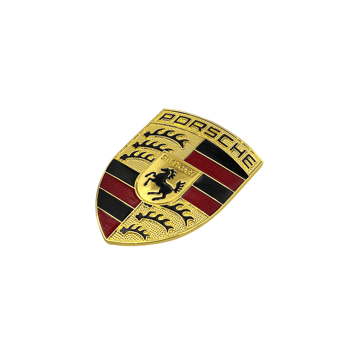 Porsche Rat logo 45 x 32mm Emblem - Guld Finish