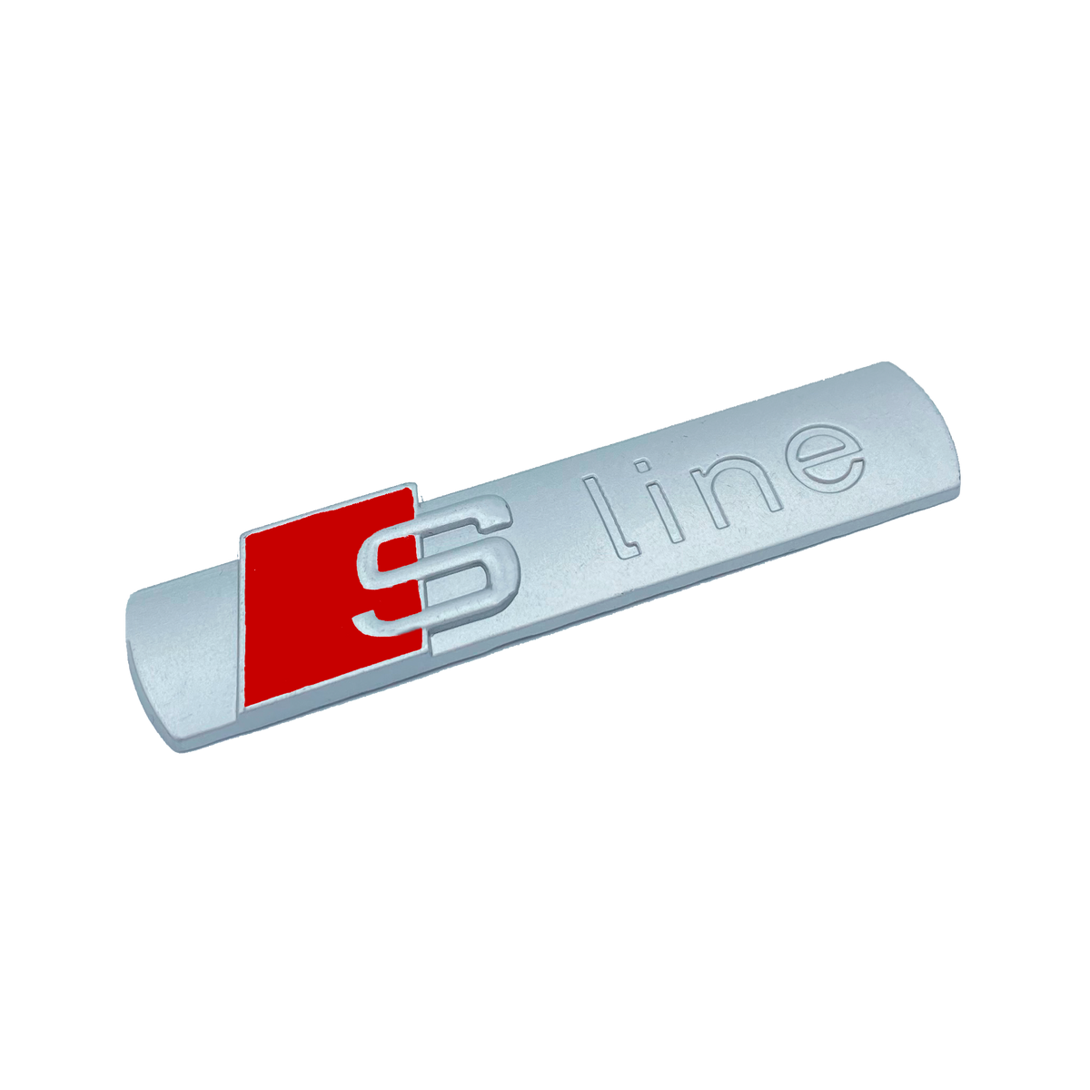 2 stk. Audi S-line emblem blank sølv