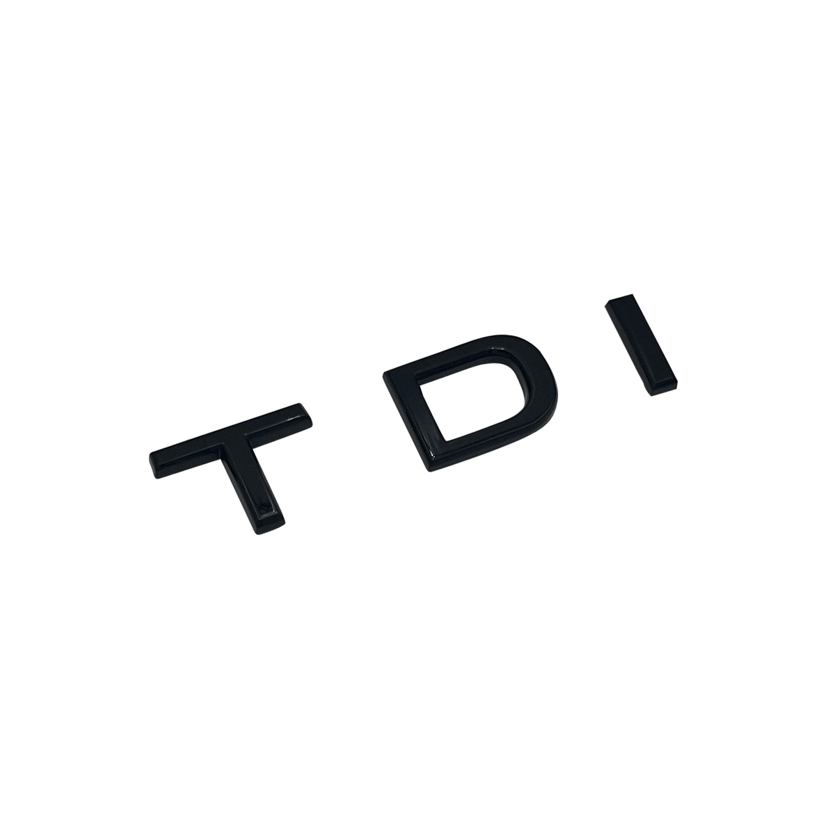 Blankt svart VW TDI bakre emblem 2019+