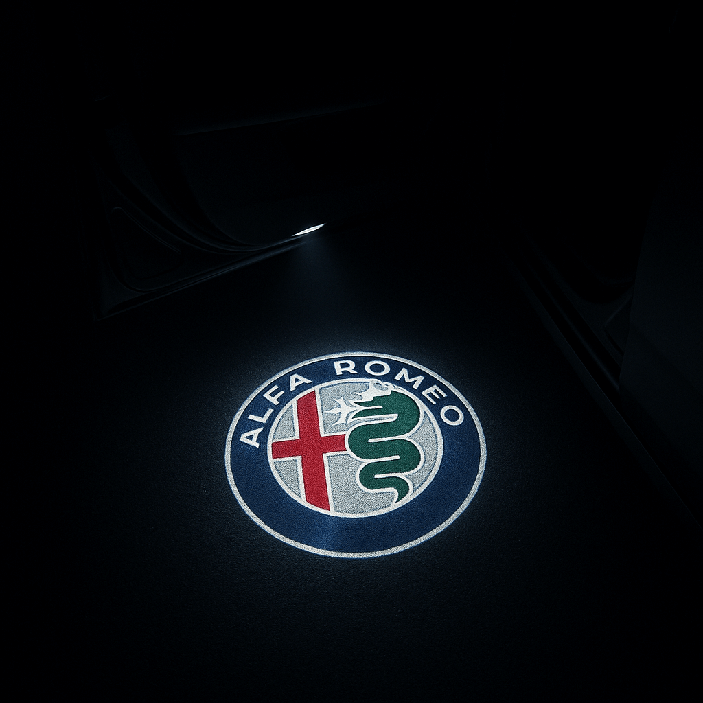 2 stk. Alfa Romeo-logo innstegslys