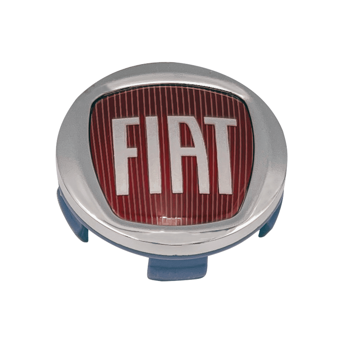 4 stk. Fiat 500 senterkopper i rødt og krom 60 mm