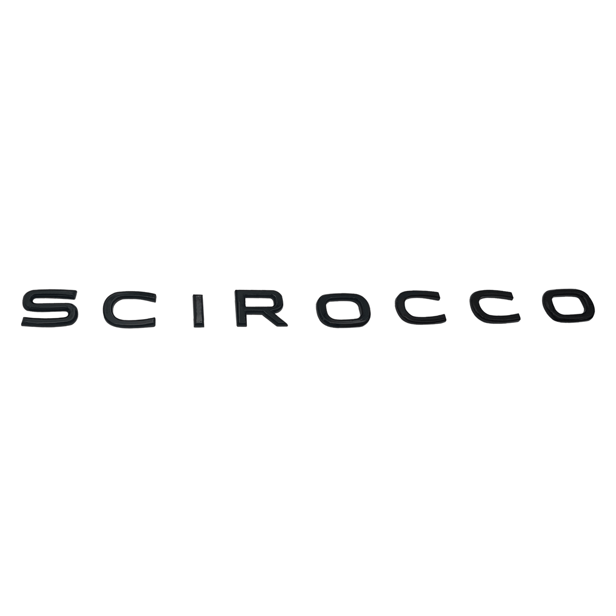 Svart VW "Scirocco" bakre emblem 2014+