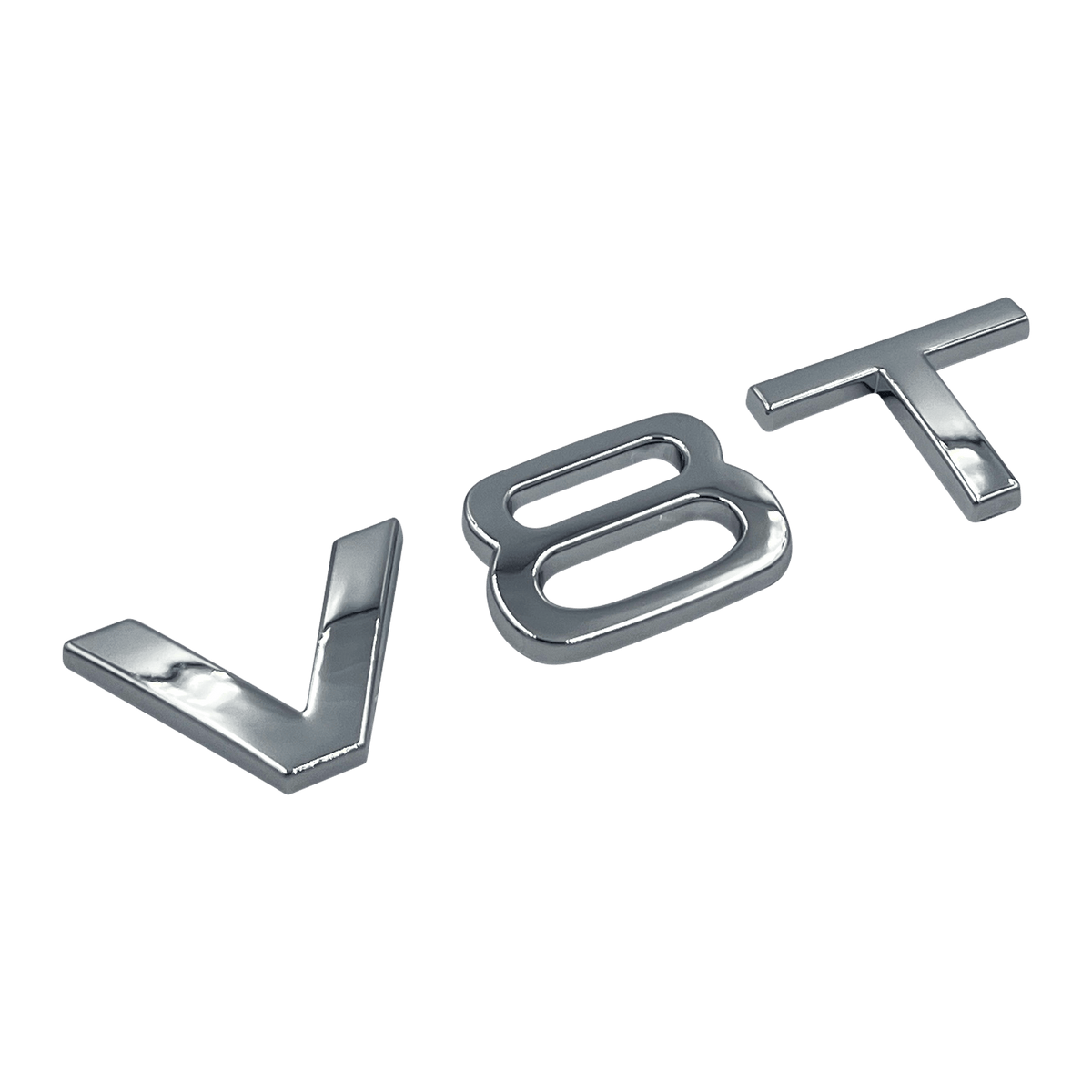 Chrome Audi V8T Emblem