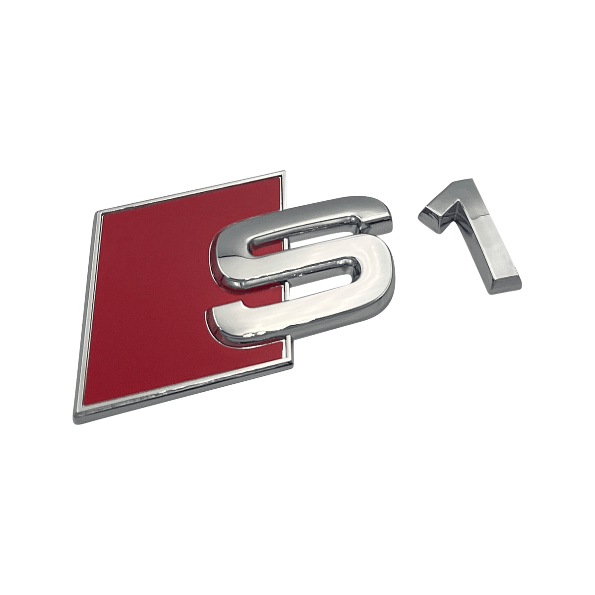 Krom Audi S1-emblem bak