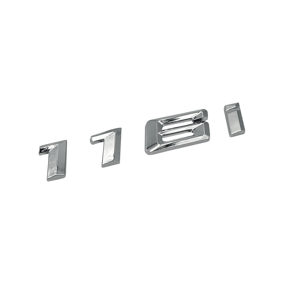 Chrome BMW 116i Model Emblem