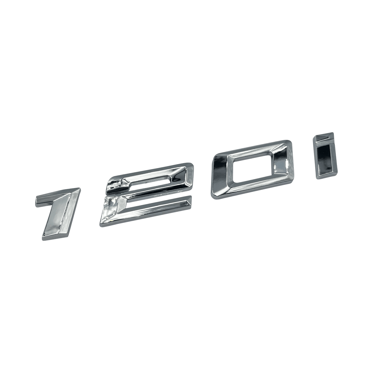 Chrome BMW 120i Model Emblem