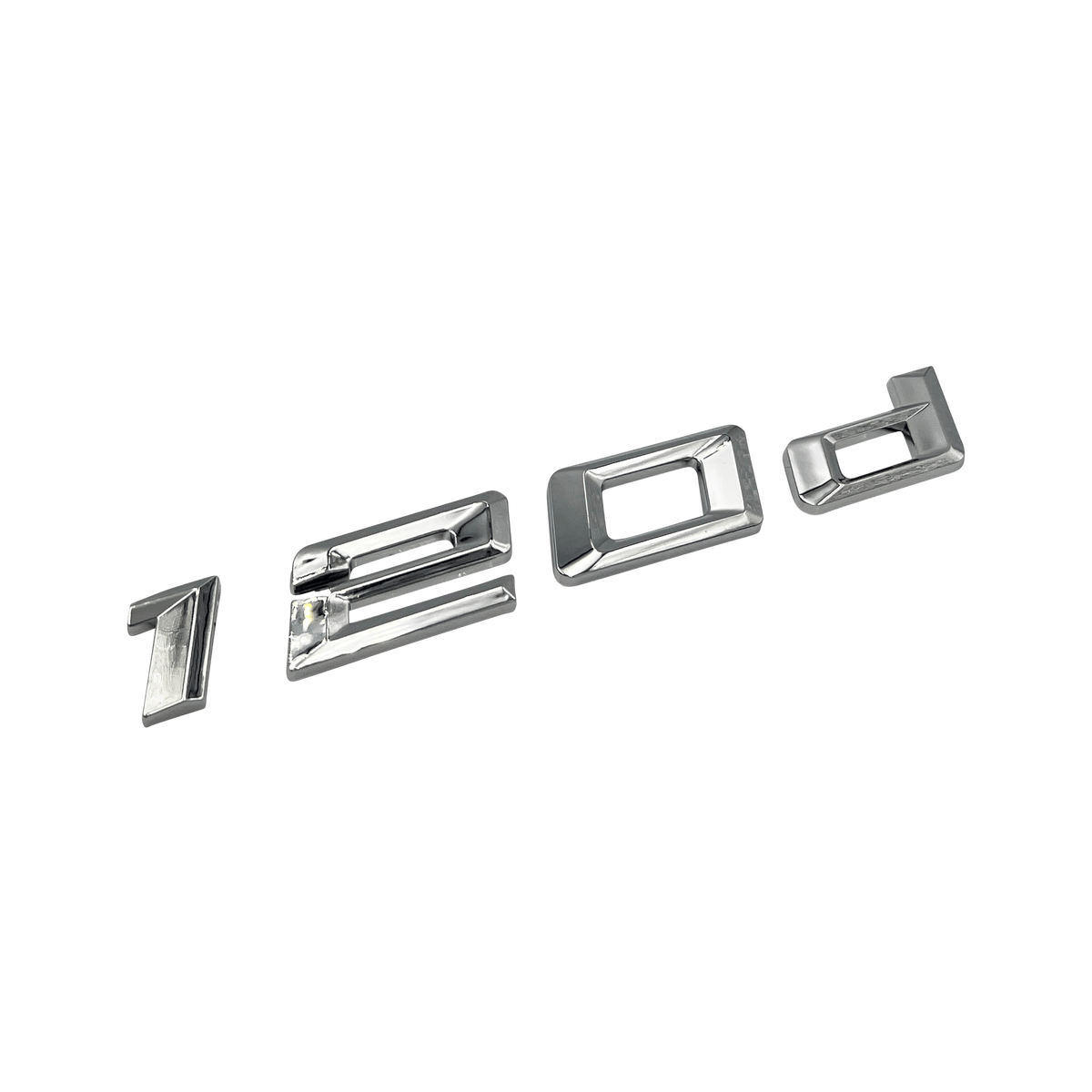 Chrome BMW 120d Model Emblem