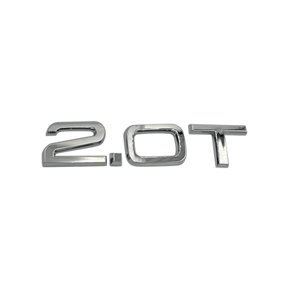 Audi "2.0T" Chrome Bag Emblem