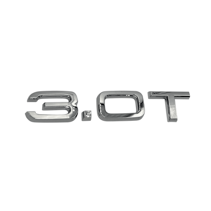 Audi "3.0T" Chrome Bag Emblem