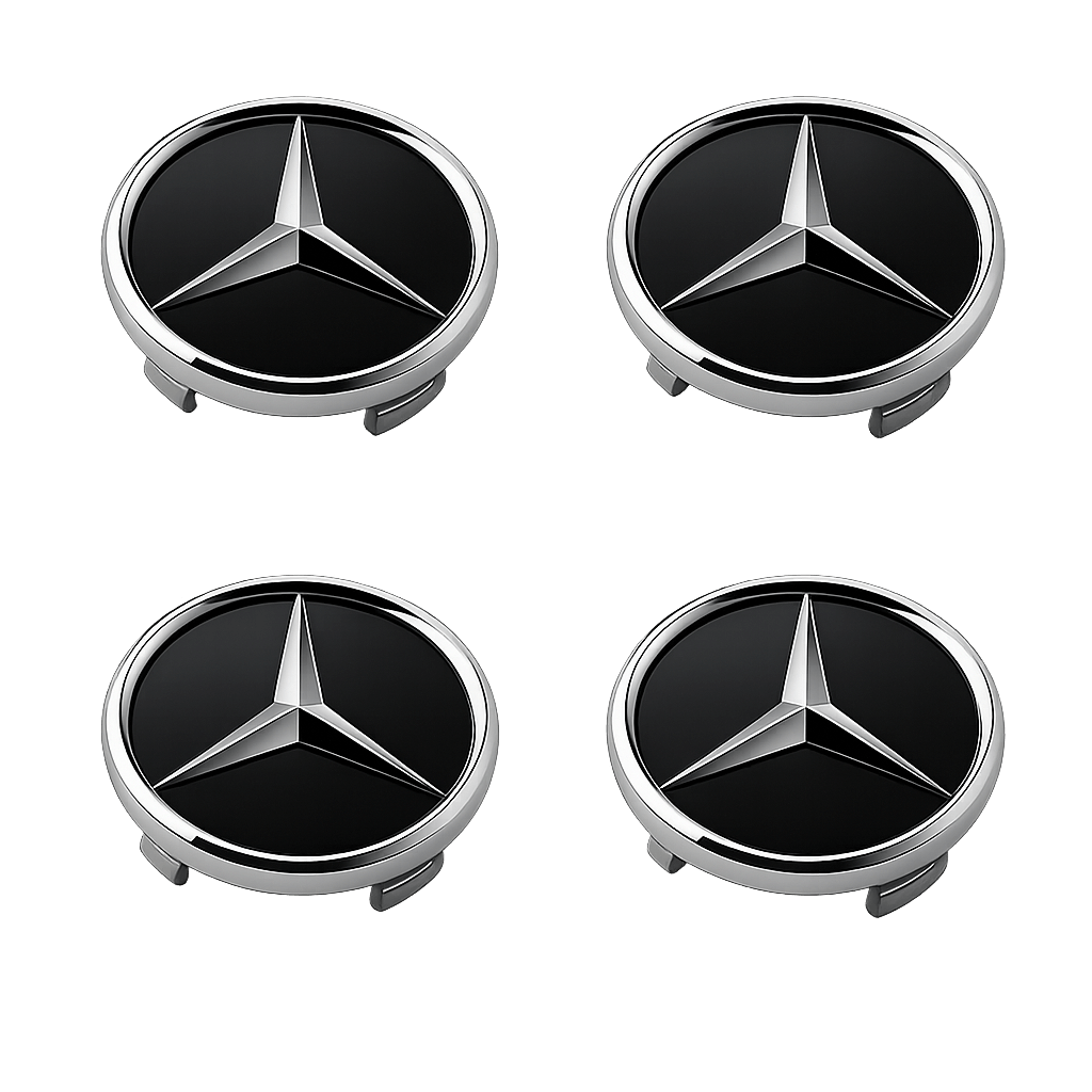 4 stk. Sorte Mercedes Center-capser