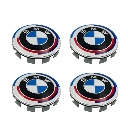 4 Stk. 50 års jubilæum BMW Centerkapsler