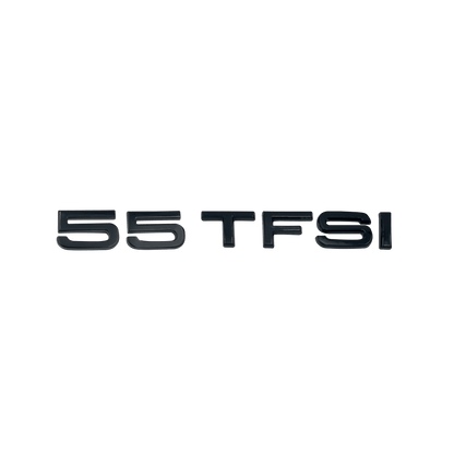 Audi 55 TFSI bag emblem blank sort