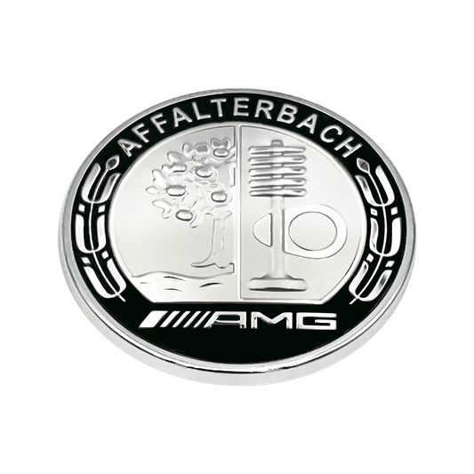 Sort Mercedes Afalterbach AMG Emblem til Kølerhjelm 57mm
