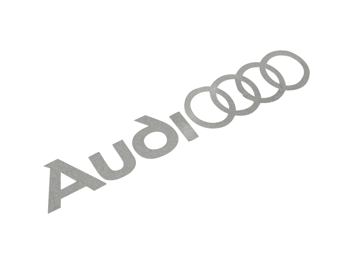 2 stk. Audi Logo Bremsekaliber Klistermærker Hvid 63 × 9mm