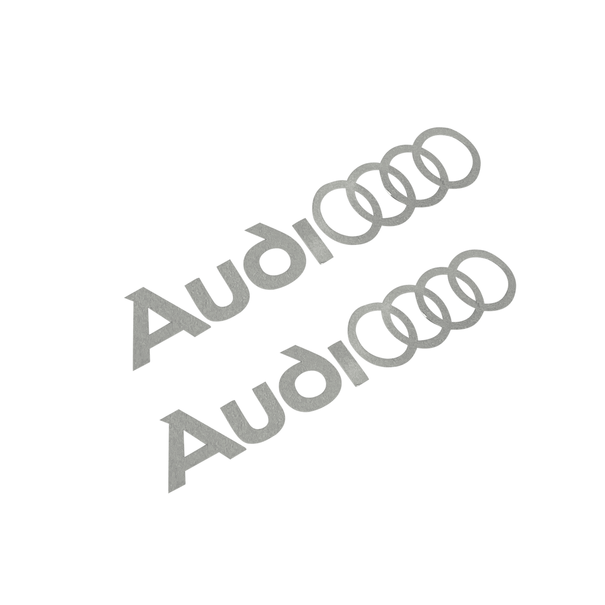 2 stk. Audi Logo Bremsekaliber klistermærker Hvid 95 × 15mm