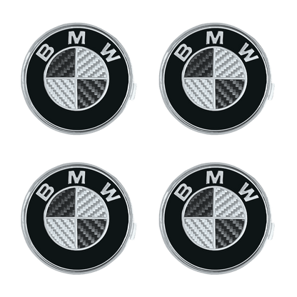 4 stk. BMW Center Caps i ekte karbonfiber 68mm