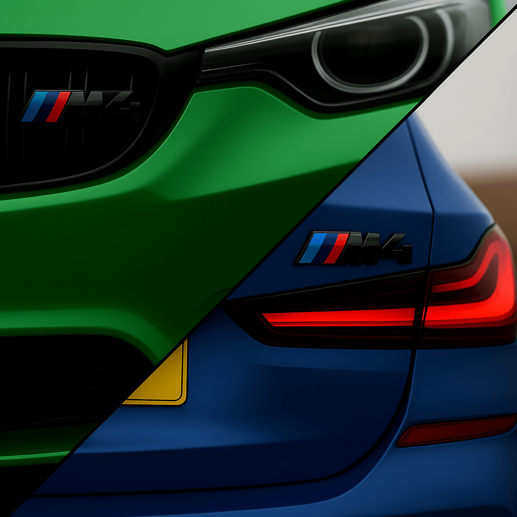 Blank Sort BMW M4 Emblem Stylingpakke