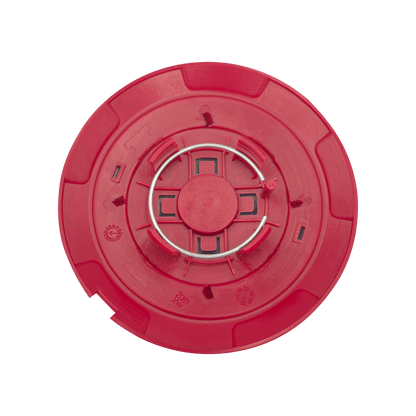 1 stk. Abarth Centerkapsler i Sort, Krom logo og Rød kant 133mm