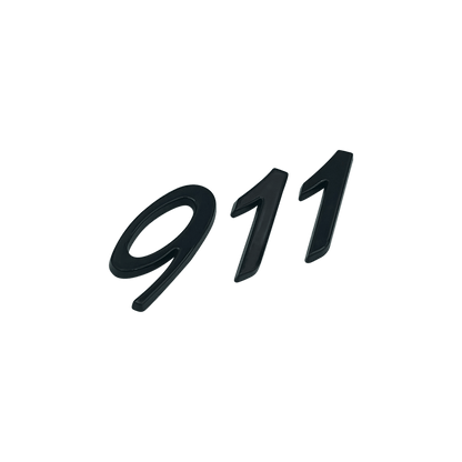 Porsche 911 bakre emblem blank svart
