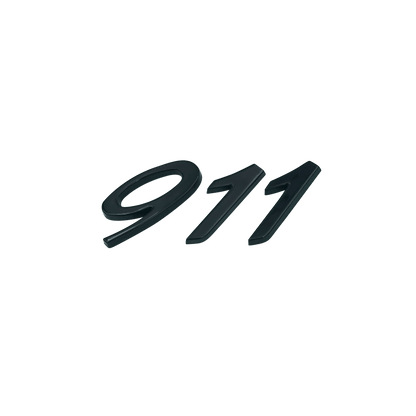 Porsche 911 bakre emblem blank svart