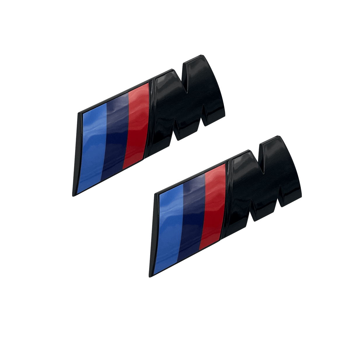 2 stk. Sorte BMW M-Sport Logo Sideskærm Emblemer