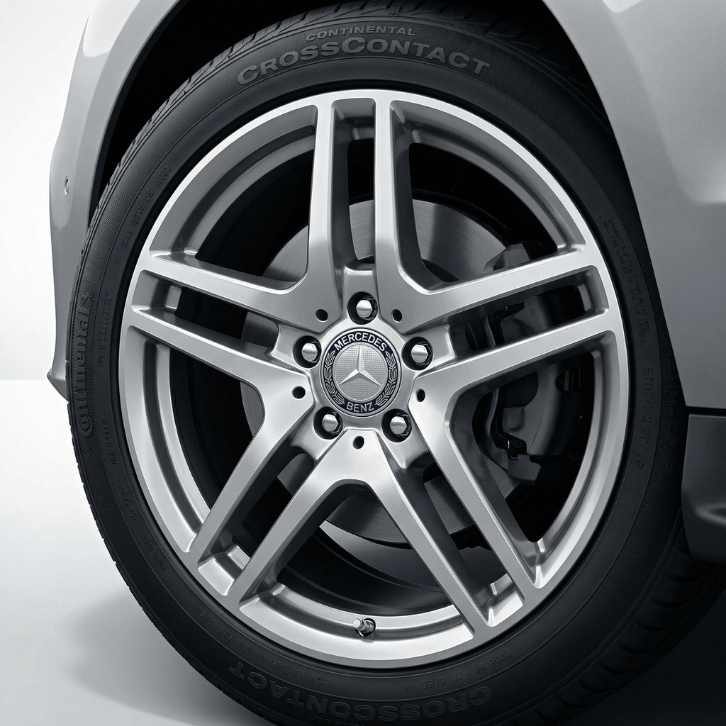 4 Stk. Chrome Mercedes Centerkapsler