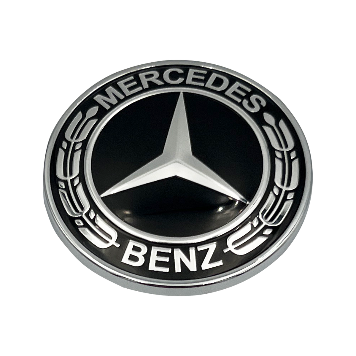 Sort Mercedes Emblem for radiatorhette 57mm
