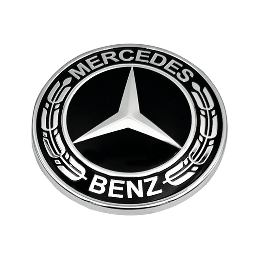Sort Mercedes Rat Logo Emblem 52mm
