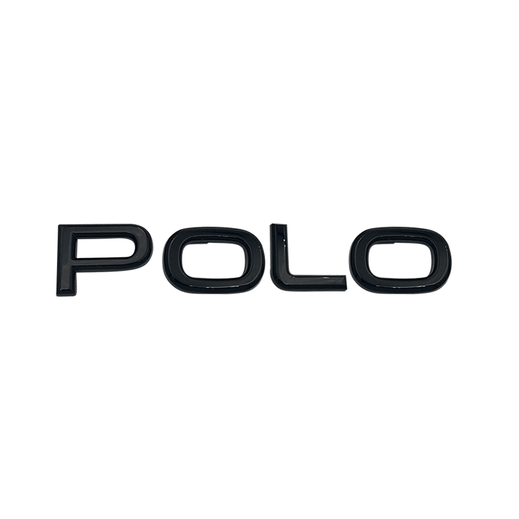 Svart VW "Polo"-modell bakre emblem - Polo 6 2017+