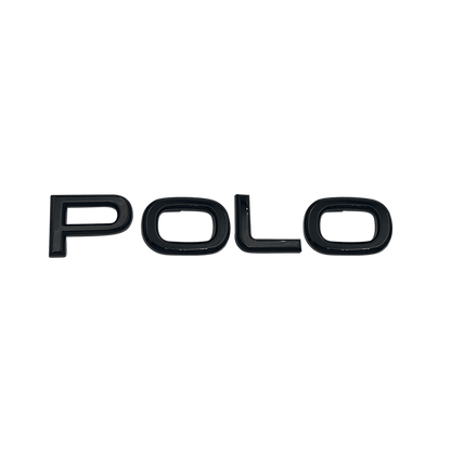 Svart VW "Polo"-modell bakre emblem - Polo 6 2017+