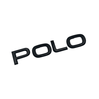 Svart VW "Polo"-modell bakre emblem - Polo 6 2017+