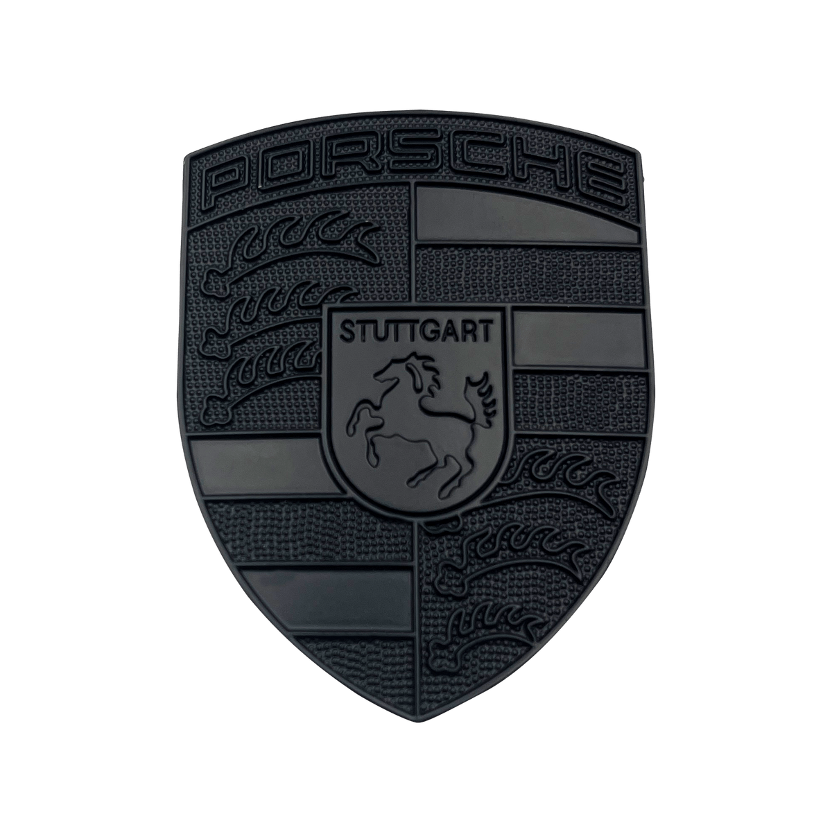 Porsche frontlogo 67 x 50 mm emblem sort finish