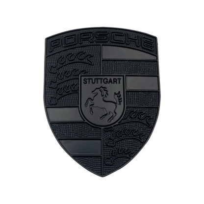 Porsche frontlogo 67 x 50 mm emblem sort finish