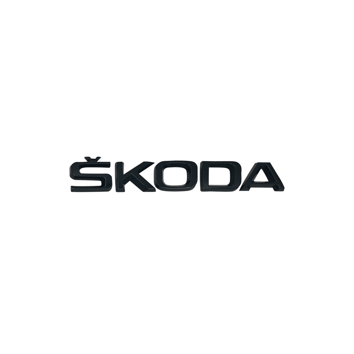 "Skoda" Tekst Bag Emblem Sort 150x20mm