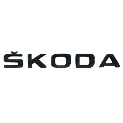 "Skoda" Tekst Bag Emblem Sort 573x37mm