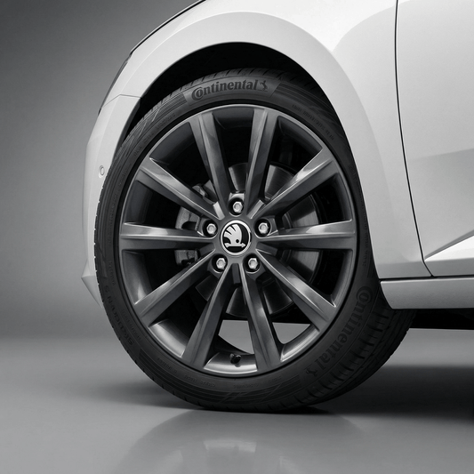 Skoda Chrome og Sort Centerkapsler 56 mm