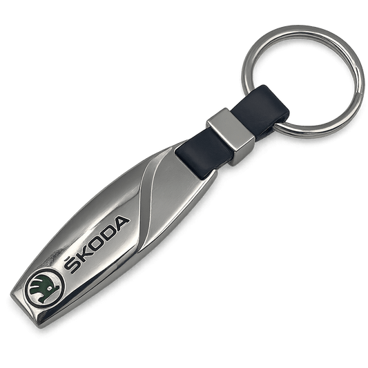 Chrome Skoda Nøglering