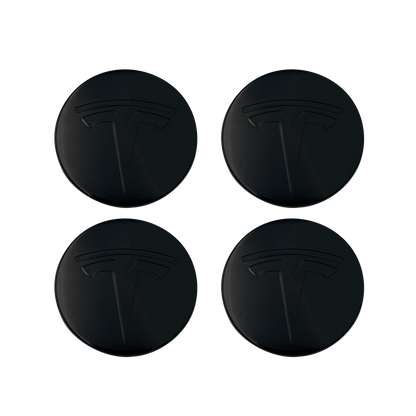 4 stk. All Black Tesla Centerkapsler 57mm