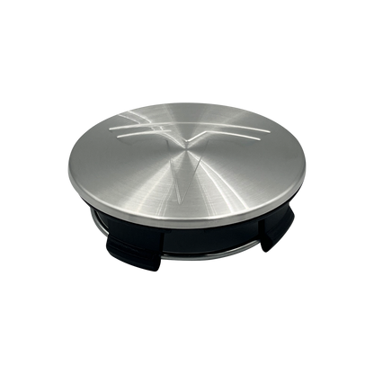 4 stk. Tesla Centerkapsler i Brushed Metal Finish 57mm