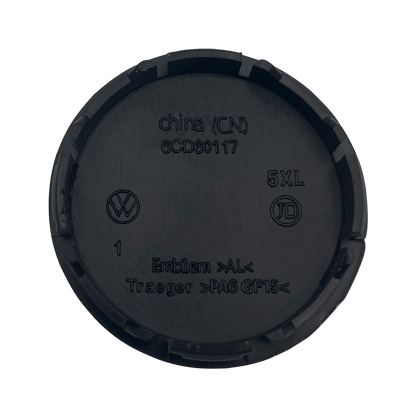 4 Stk. Sort & Chrome VW Centerkapsler 2016+