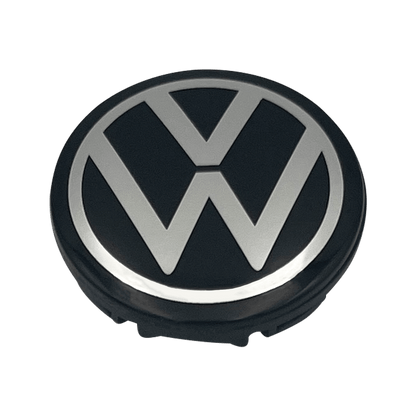 4 Stk. Sort & Chrome VW Centerkapsler 2016+