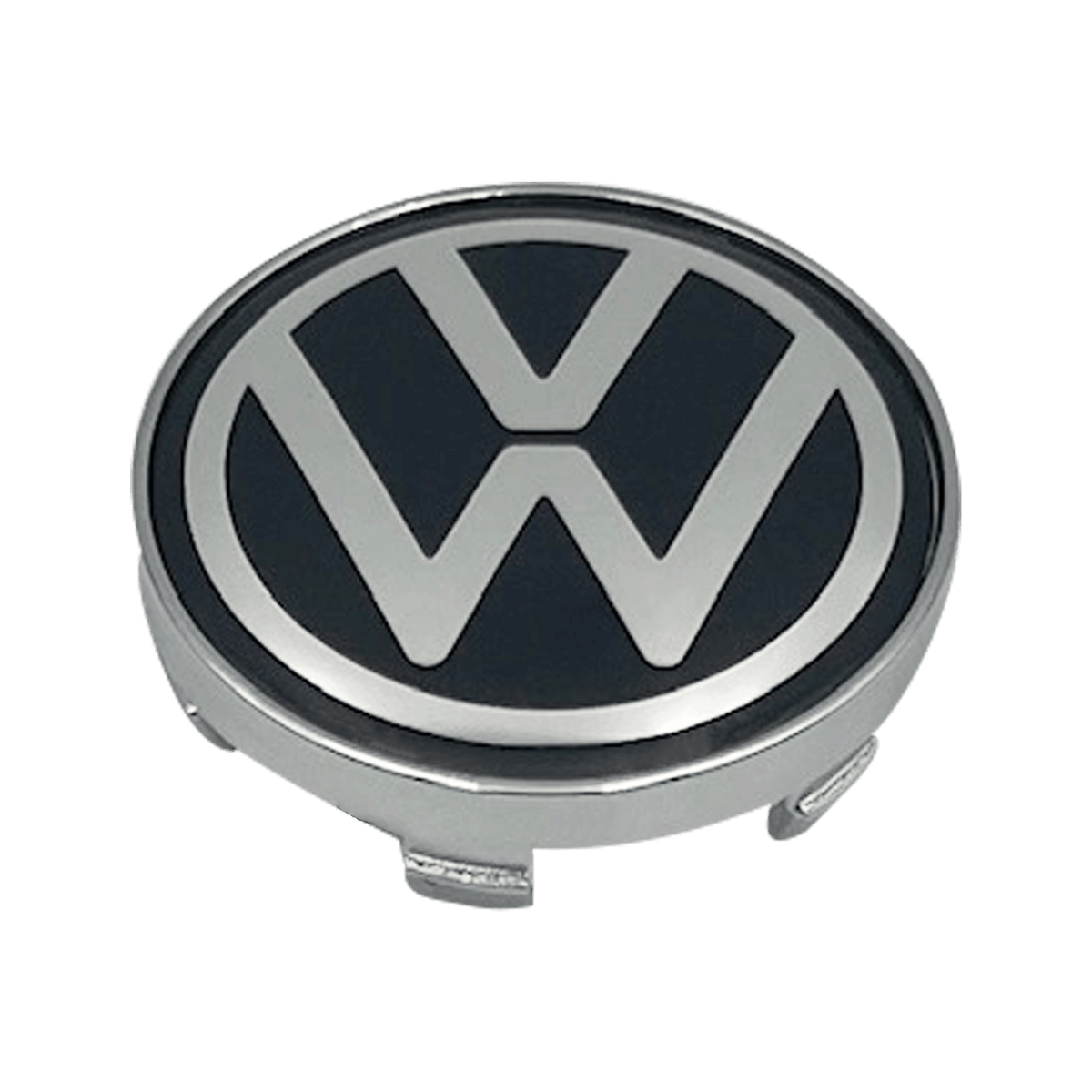 4 Stk. Sort & Chrome VW Centerkapsler 2016+