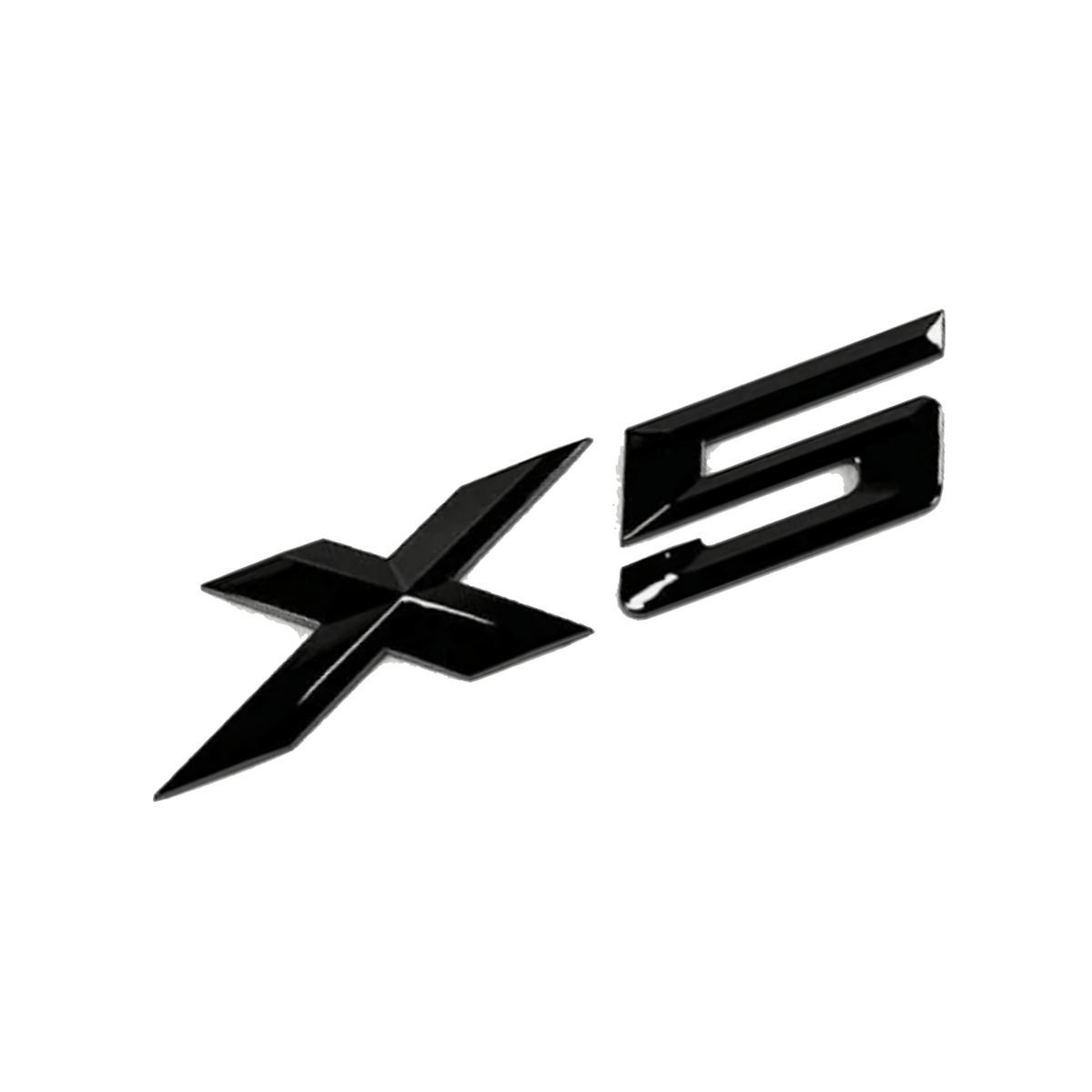 Glanset svart BMW X5-emblem