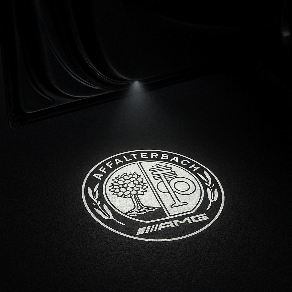 2 Stk. Mercedes AMG Affalterbach Logo Indstigningslys