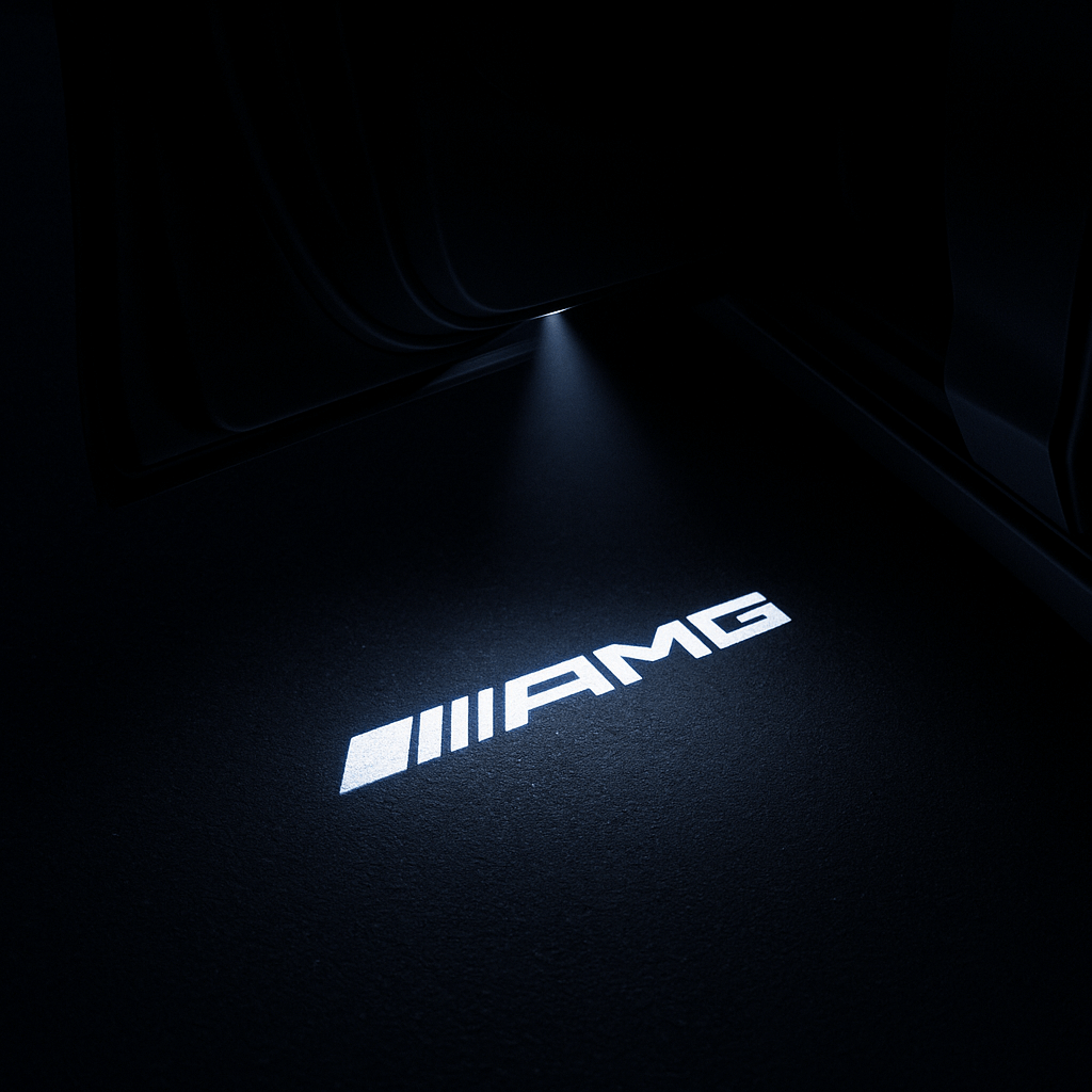 Mercedes AMG Logo Indstigningslys