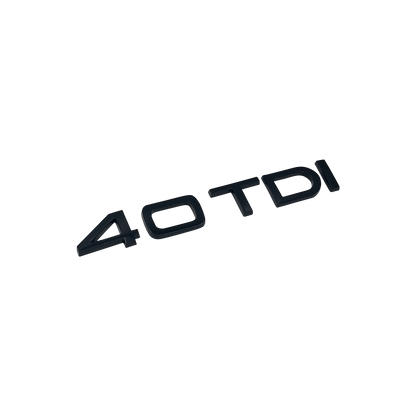 Audi 40 TDI bag emblem blank sort