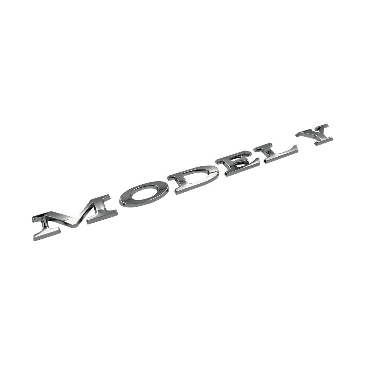 Chrome Tesla Model Y Bag Emblem Badge