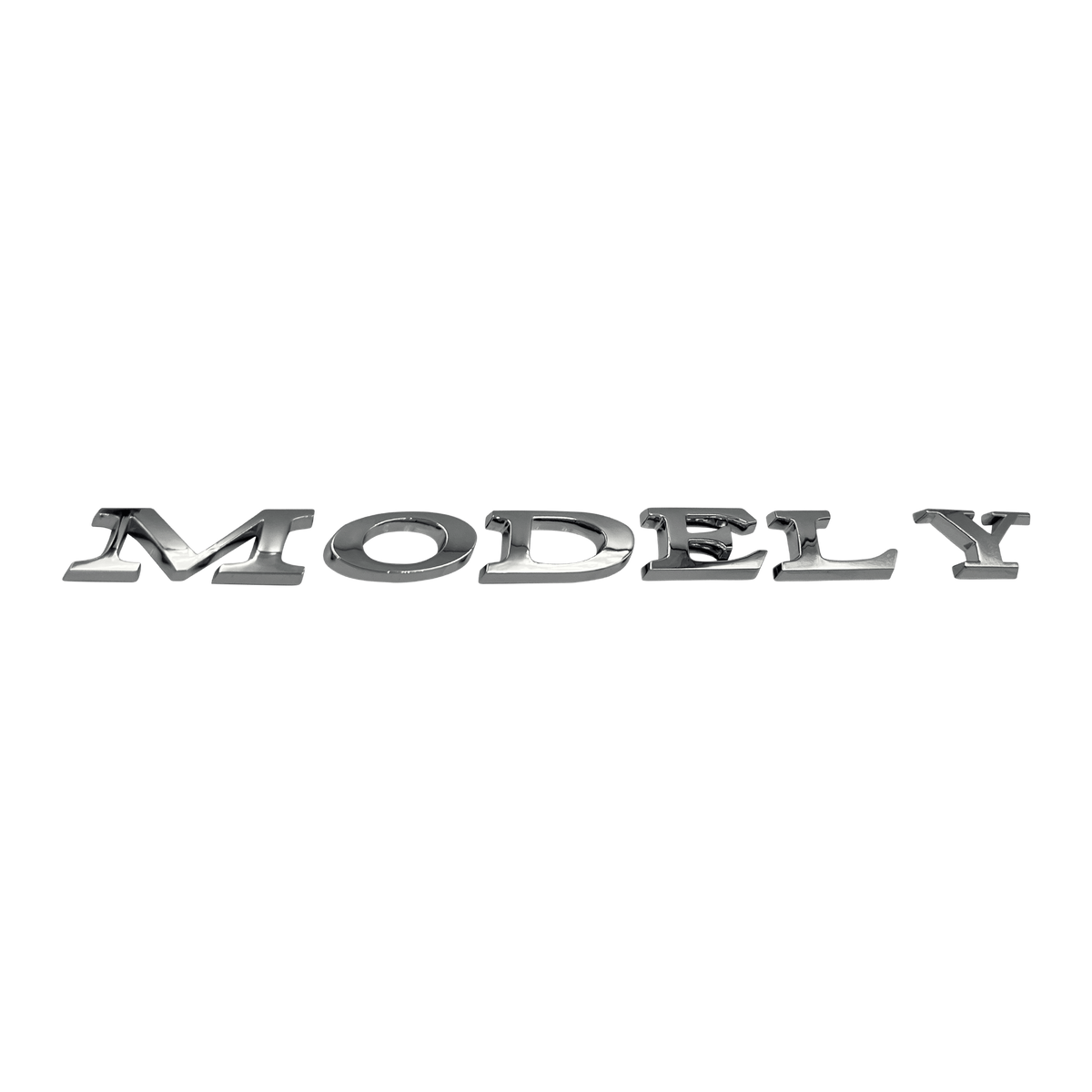 Chrome Tesla Model Y Bag Emblem Badge